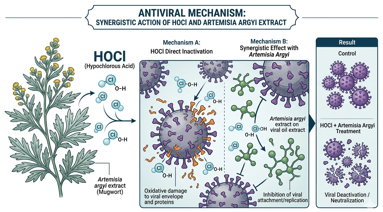 BioDSS HOCl + Artemisia Argyi Antivirus Illustration
